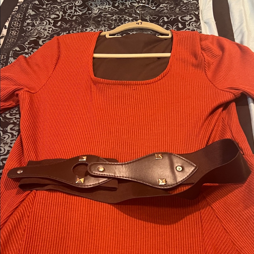Signature by Robbie Bee Red Asymmetrical Dress - Picture 5 of 14